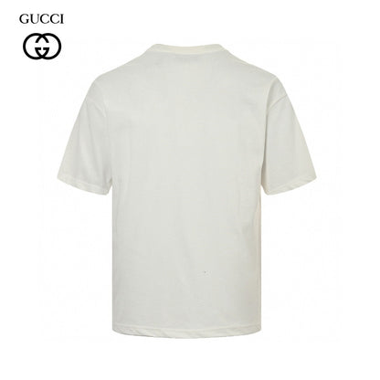 Gucci Mystical Eye Graphic T-shirt - White Unisex Streetwear Limited Edition - This Gucci t-shirt features a striking central eye graphic surrounded by rays and stars, creating