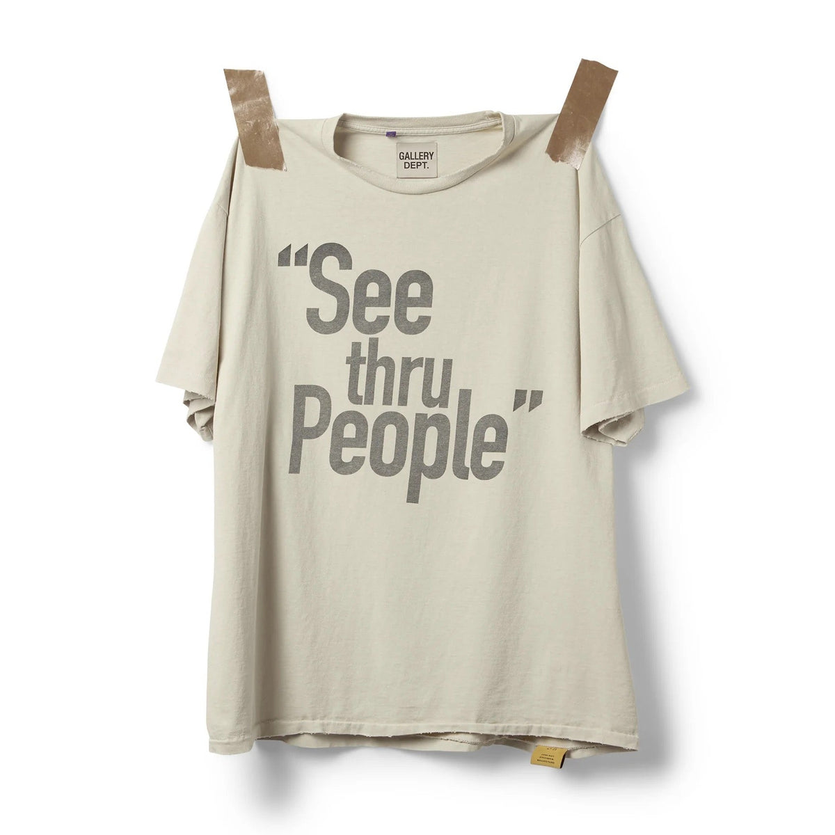GALLERY Dept See Thru People Tee Logo T-Shirt - Red Unisex Streetwear Limited Edition - **Gallery Dept. 'See Thru People' T-Shirt** Introducing the Gallery Dept. 'See Thru People' T-Shirt, a