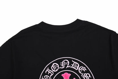 CHROME HEARTS HORSE SHOE LOGO T-SHIRT BLACK PINK - insole - replica sneakers