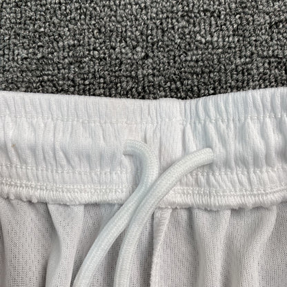 ERIC EMANUEL EE BASIC SHORTS CREAM/BLACK/RED - close up - replica sneakers