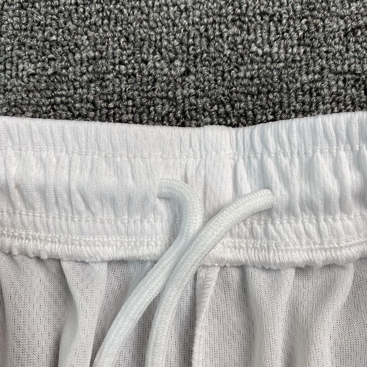 ERIC EMANUEL EE BASIC SHORTS WHITE/GREY/MAROON - close up - replica sneakers