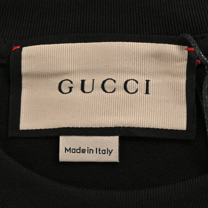 Gucci Black T-Shirt with Dragon Cartoon - close up - replica sneakers