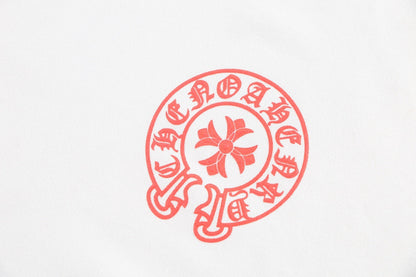 CHROME HEARTS RED HORSE SHOE LOGO SWEATSHIRT WHITE - outsole - replica sneakers