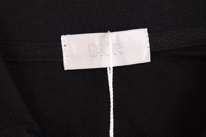 Dior Polo Shirt with Floral Logo Design - close up - replica sneakers