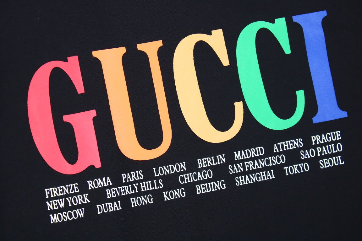 Gucci Cities Block Letter T-Shirt - detail - replica sneakers