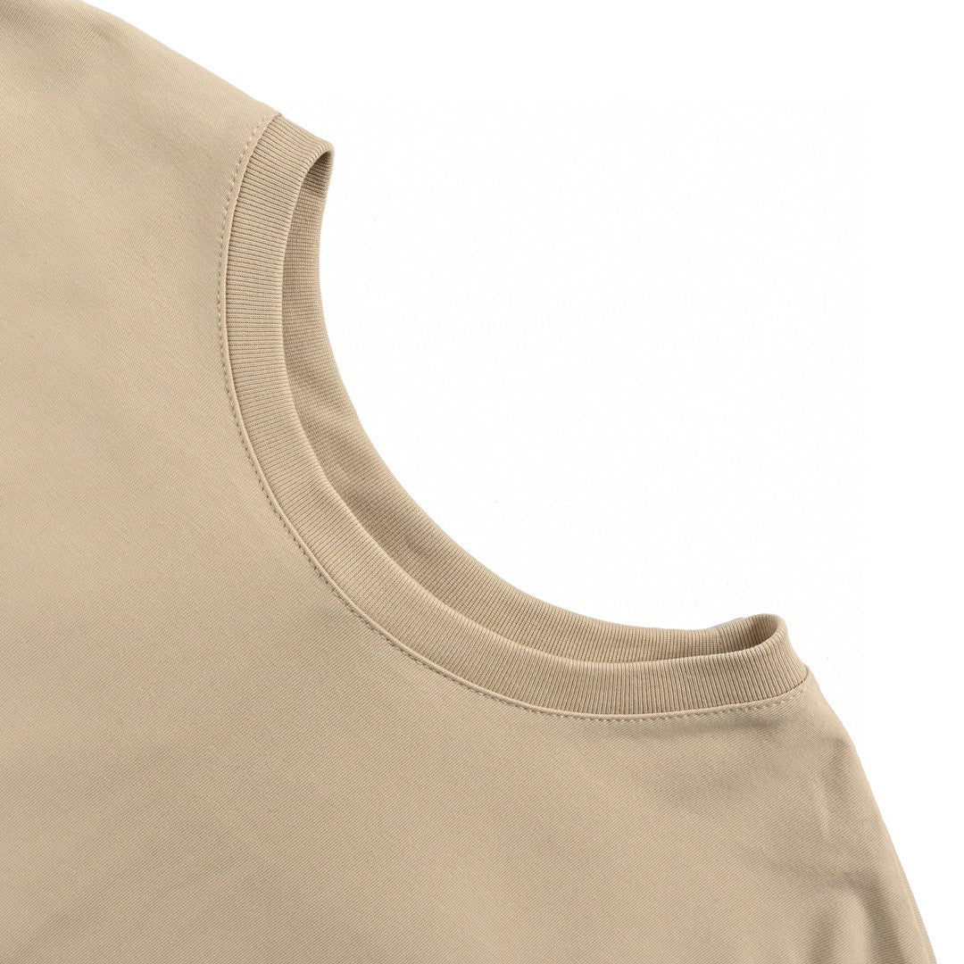 Chanel Cloud Logo T-Shirt in Beige - back view - replica sneakers