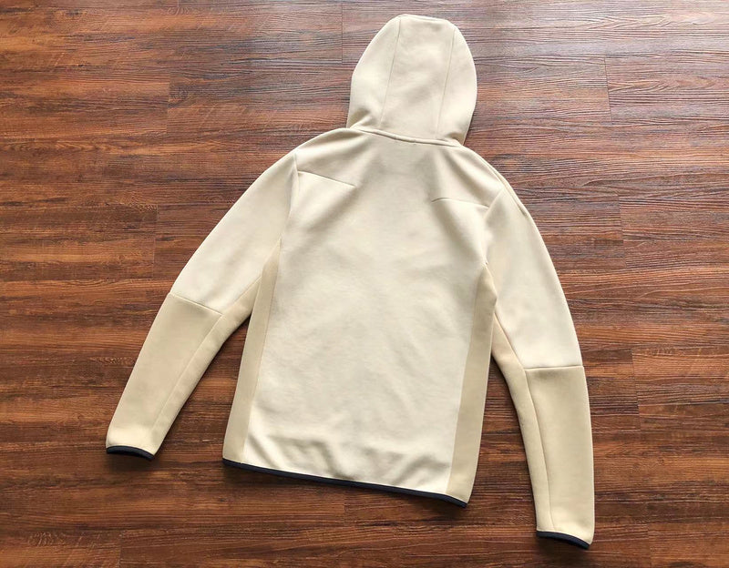 NIKE TECH FLEECE HOODIE x BEACH BROWN - close up - replica sneakers