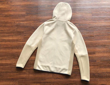 NIKE TECH FLEECE HOODIE x BEACH BROWN - close up - replica sneakers