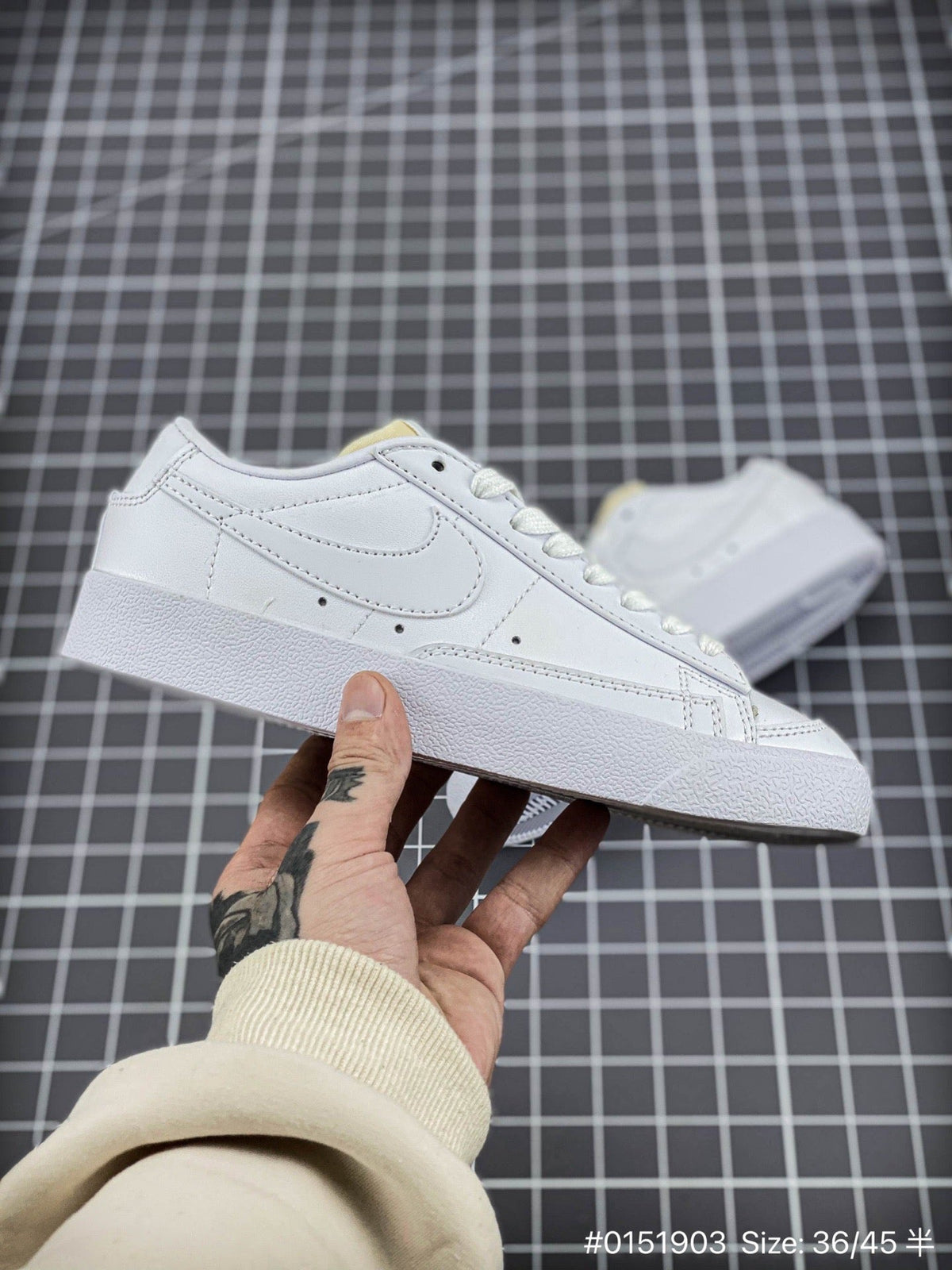 Nike Blazer Low1977 - White Unisex Streetwear Limited Edition - The Nike Blazer Low '1977 Synthetic Leather White offers a clean and modern take on