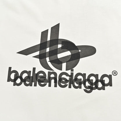 Balenciaga T-Shirt - Overlapping Logo - detail - replica sneakers