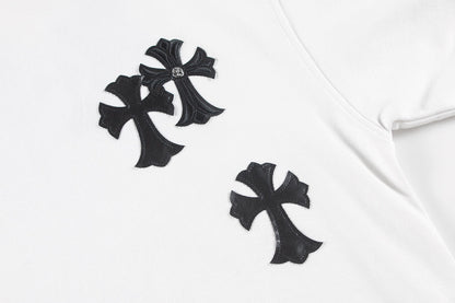 CHROME HEARTS CROSS PATCH SWEATSHIRT WHITE - outsole - replica sneakers