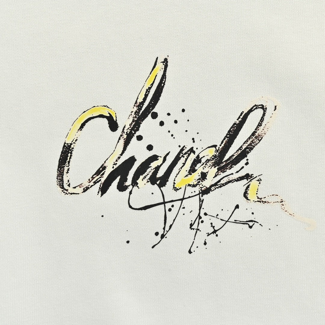 Chanel Signature Logo White T-Shirt - detail - replica sneakers