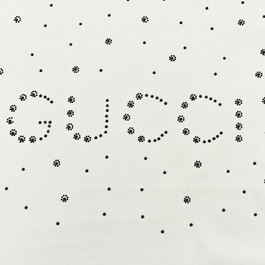 Gucci Embellished White T-Shirt - detail - replica sneakers