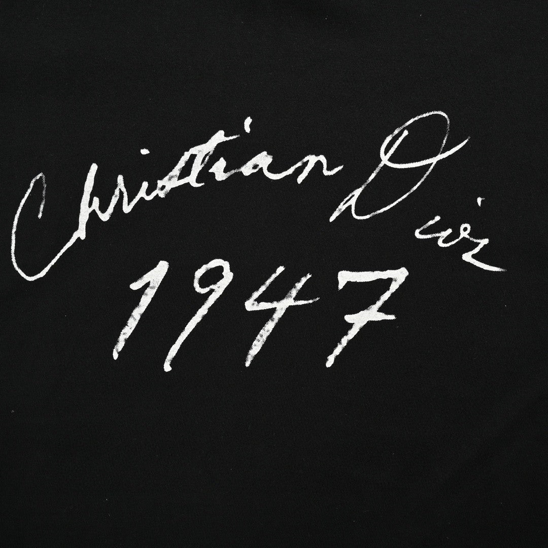 Dior 1947 Signature Black T-Shirt - detail - replica sneakers