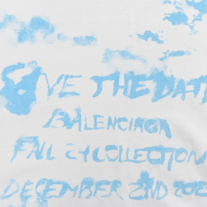 Balenciaga Save the Date White T-Shirt - detail - replica sneakers