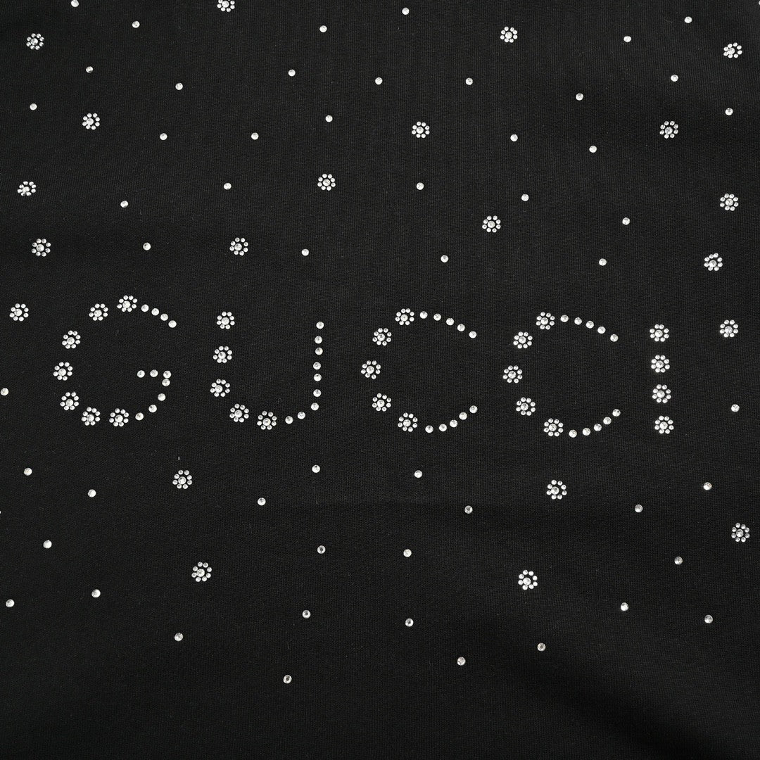 Gucci Embellished Black T-Shirt - detail - replica sneakers