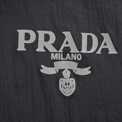 Prada Lightweight Hooded Jacket - Black - close up - replica sneakers