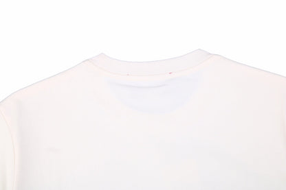 Gucci Lightning Bolt Logo T-Shirt in Cream - detail - replica sneakers