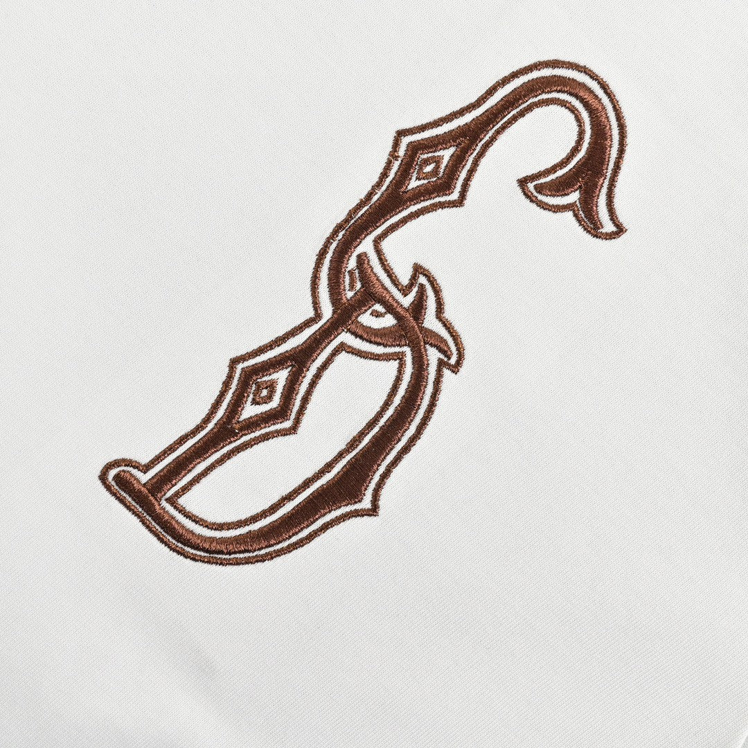 Dior Embroidered CD Logo T-Shirt (White) - detail - replica sneakers