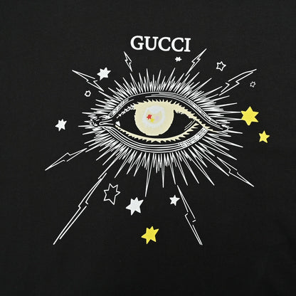 Gucci Mystical Eye Graphic Black T-Shirt - detail - replica sneakers