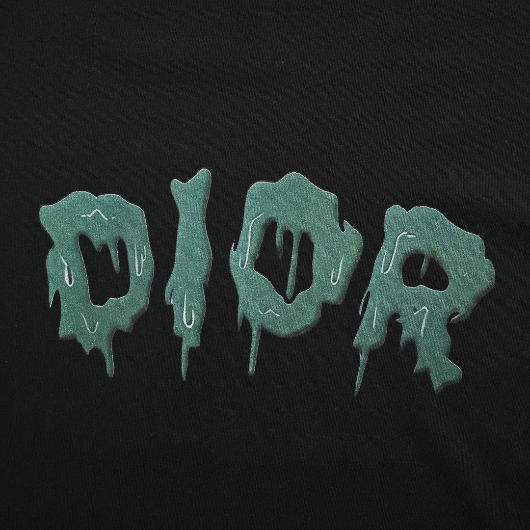 Dior Dripping Logo T-Shirt (Black) - box - replica sneakers