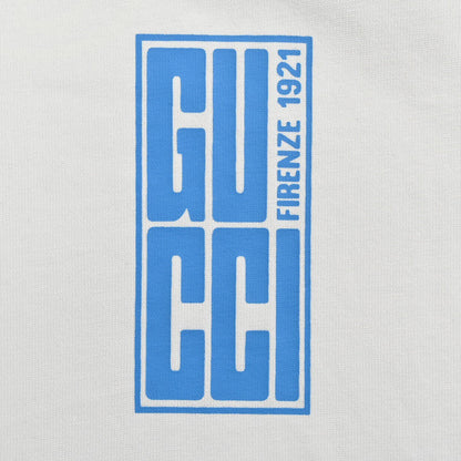 Gucci White T-Shirt with Blue Vertical Logo Patch - outsole - replica sneakers