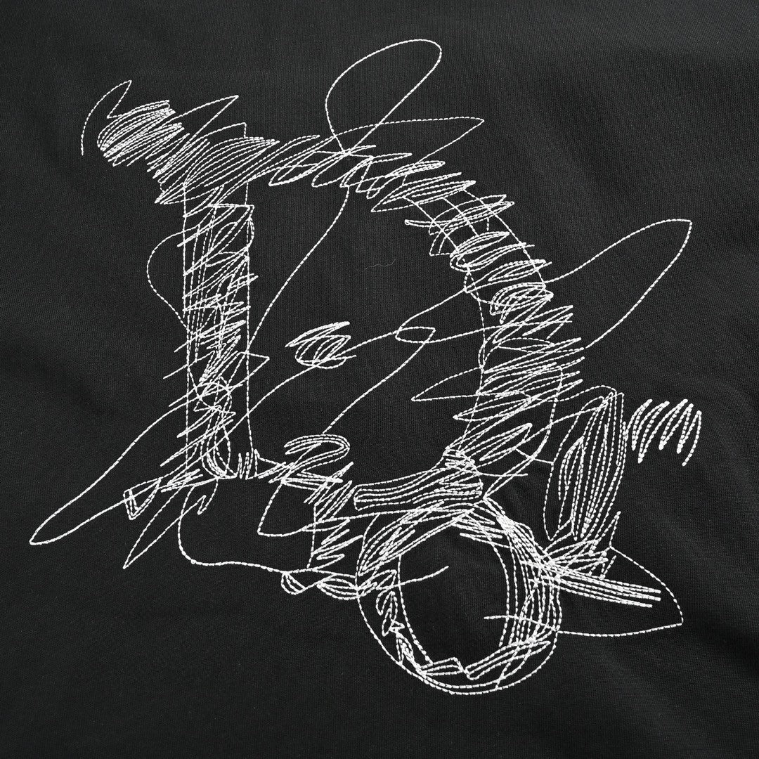 Dior Scribble Design T-Shirt - back view - replica sneakers