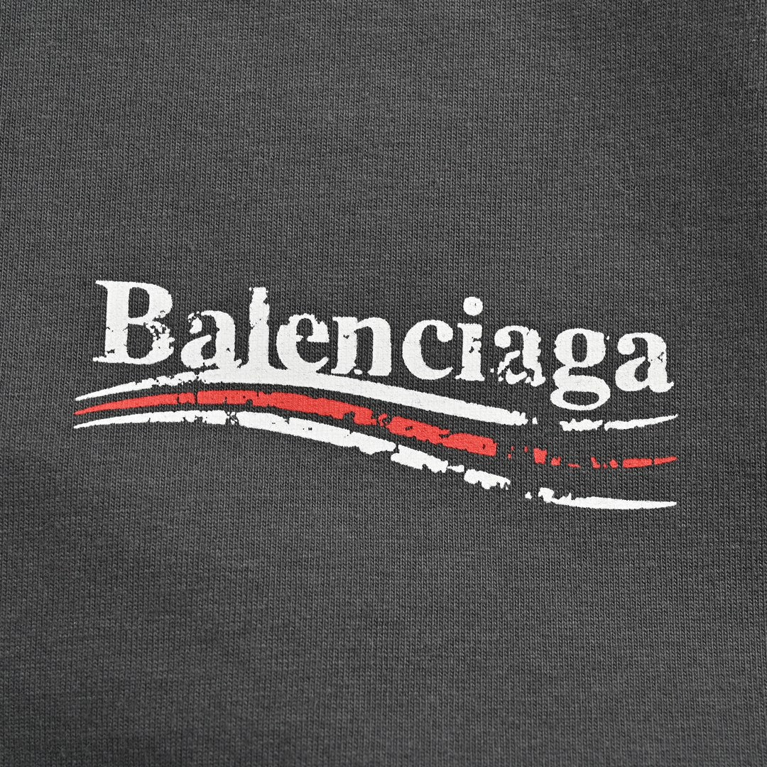 Balenciaga Political Campaign T-Shirt (Grey) - detail - replica sneakers