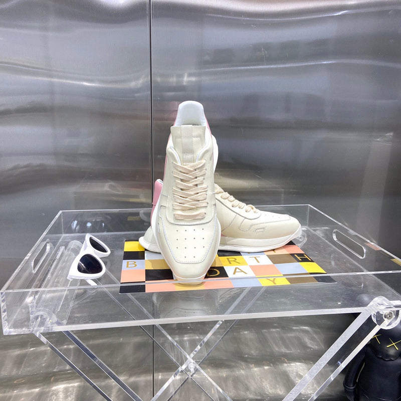 Rick Owens Cream and Pink Low-Top Sneakers - insole - replica sneakers