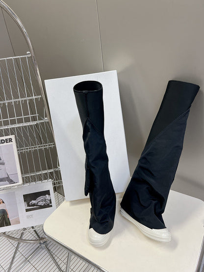 Rick Owens Black Over-the-Knee Boots - outsole - replica sneakers
