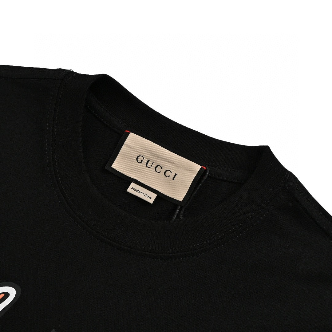 Gucci Dragon Graphic T-shirt Black - logo - replica sneakers