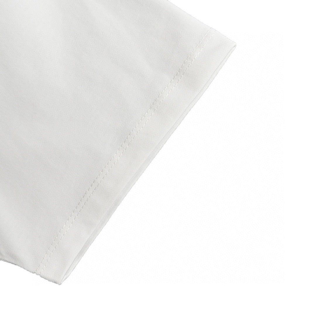 Gucci White T-Shirt with Blue Vertical Logo Patch - detail - replica sneakers