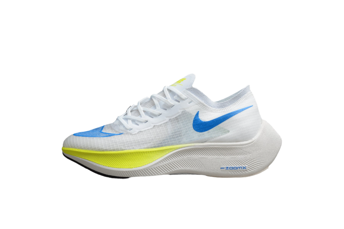 Zoom - Vaporfly Ne - T% 2 White blue And Yellow Unisex Streetwear Limited Edition - ### Nike ZoomX Vaporfly NEXT% 2 The Nike ZoomX Vaporfly NEXT% 2 is a top-of-the-line