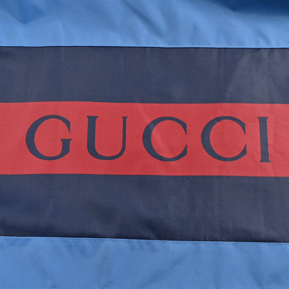 Gucci Blue Hooded Jacket - close up - replica sneakers