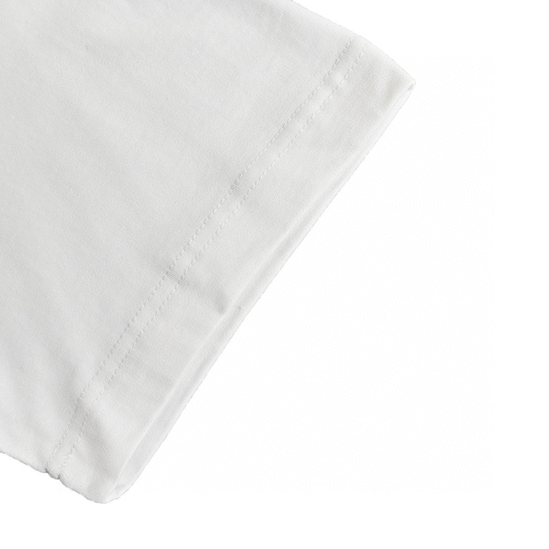 Balenciaga White T-Shirt with Bold Graphic - close up - replica sneakers