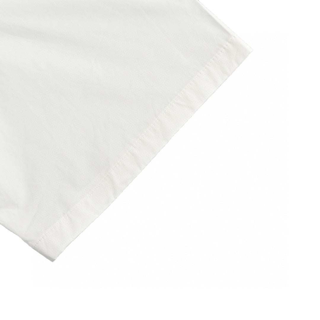 Prada Short-Sleeve Button-Up Shirt (White) - close up - replica sneakers