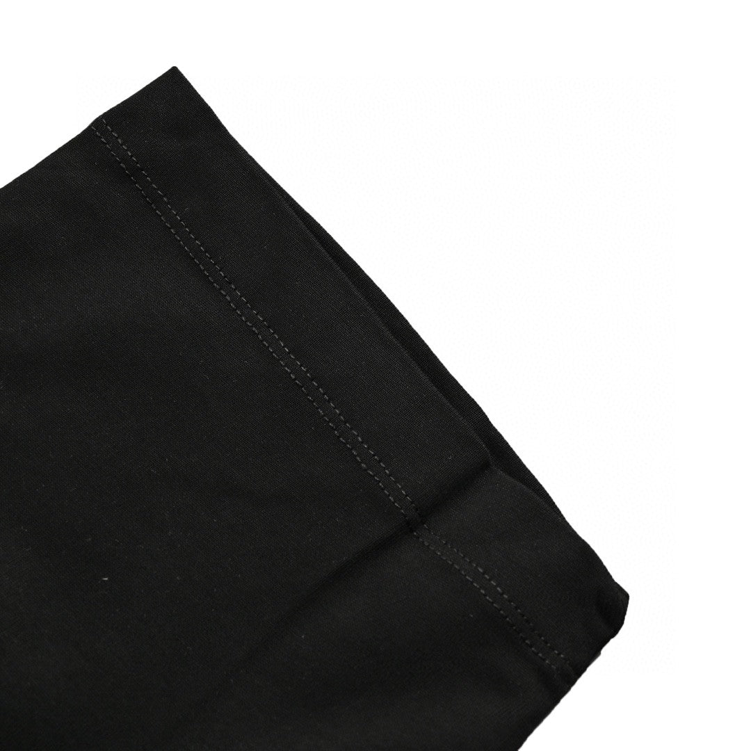 Balenciaga Tape Logo T-Shirt (Black) - close up - replica sneakers