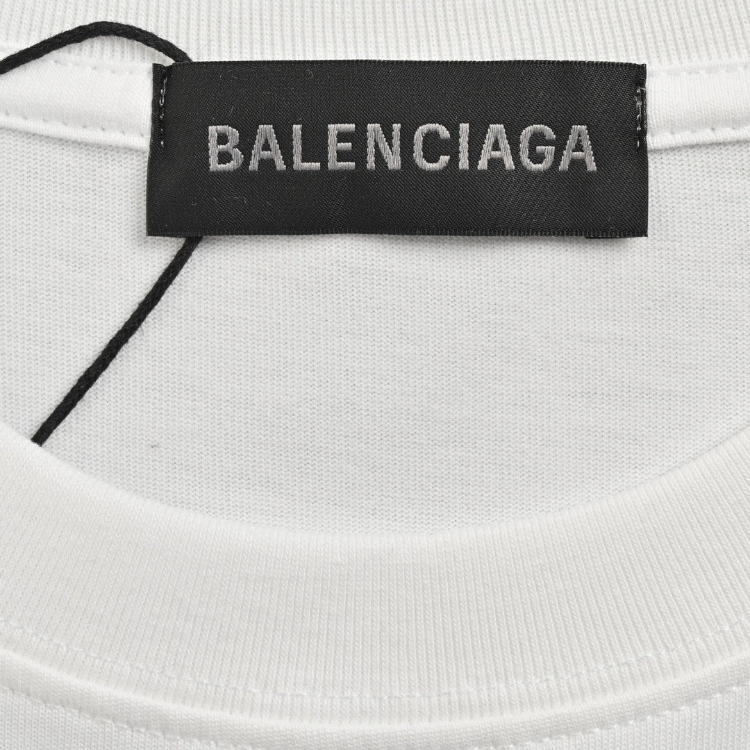 Balenciaga Multicolor Graphic Logo T-Shirt - close up - replica sneakers