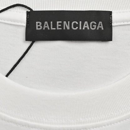 Balenciaga Multicolor Graphic Logo T-Shirt - close up - replica sneakers
