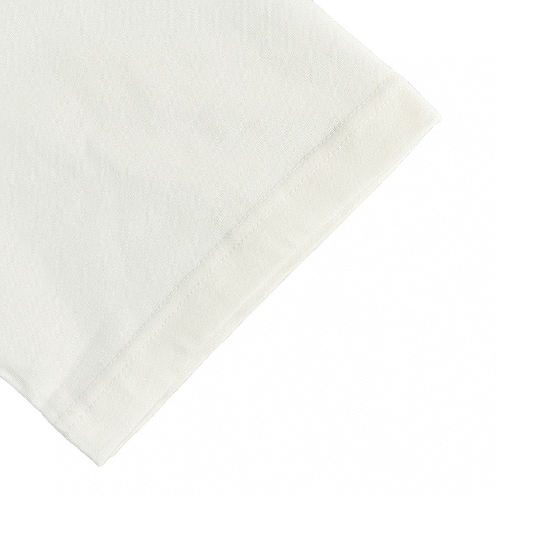 Chanel Signature Logo White T-Shirt - close up - replica sneakers