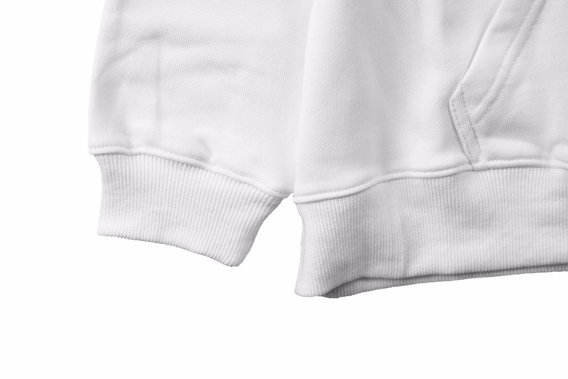 Dior White Hoodie with Bag Design - close up - replica sneakers