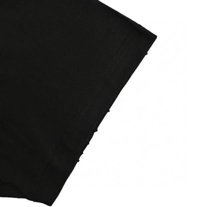 Balenciaga Society Black T-Shirt with White Graphic - close up - replica sneakers
