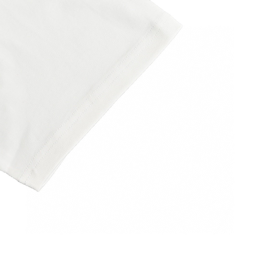 Prada Graphic Logo T-Shirt (White) - close up - replica sneakers