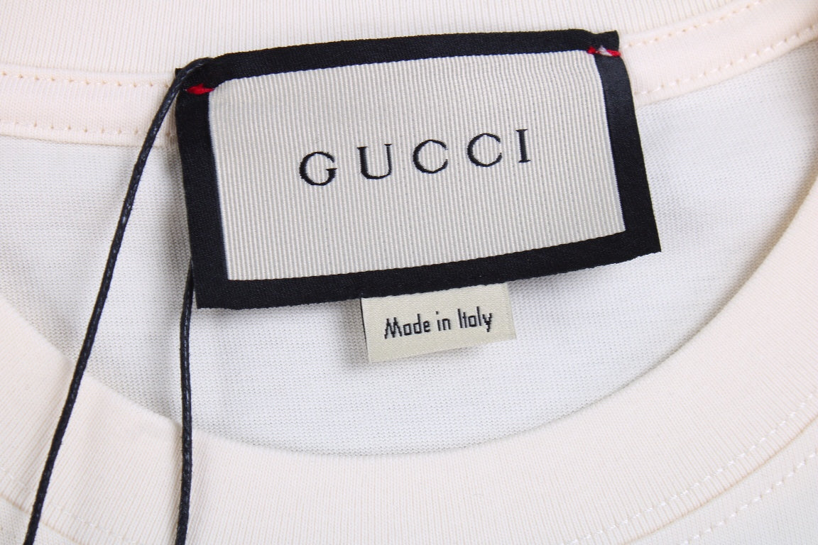 Gucci Lightning Logo T-Shirt (Cream) - box - replica sneakers