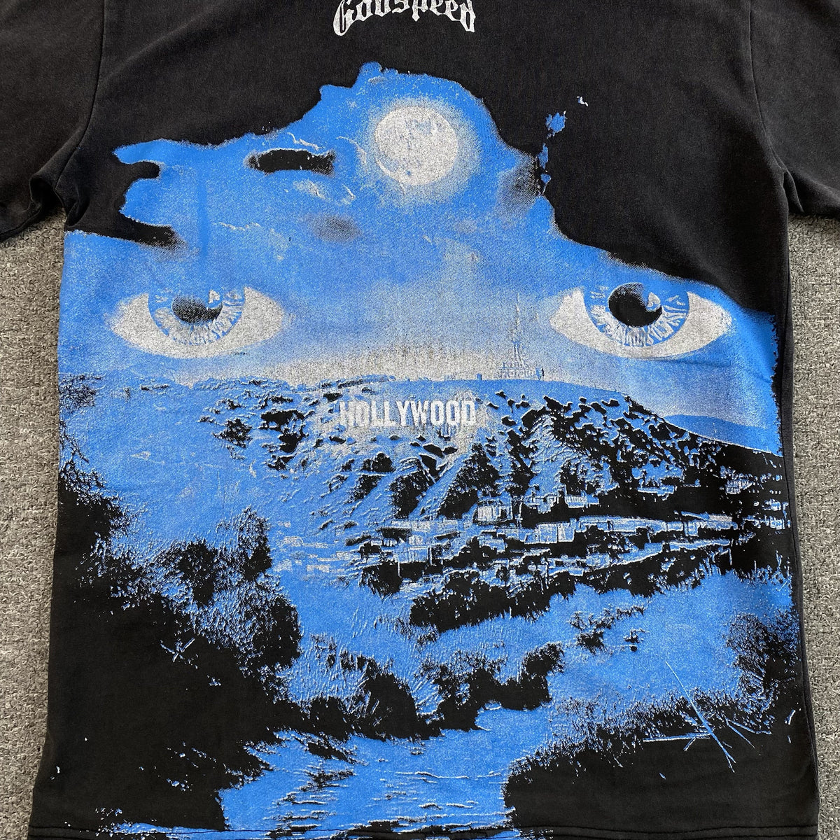 GODSPEED HILLS HAVE EYES T-SHIRT WASHED BLACK - detail - replica sneakers