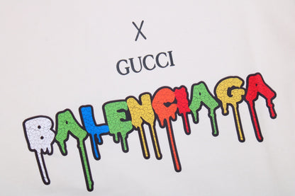 GUCCI x BALENCIAGA DRIP LOGO T-SHIRT CREAM - outsole - replica sneakers