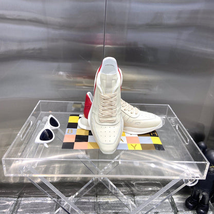 Rick Owens Cream and Red Low-Top Sneakers - insole - replica sneakers