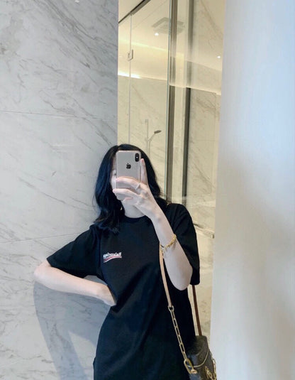 Balenciaga Wave Logo T-Shirt (Black) - box - replica sneakers