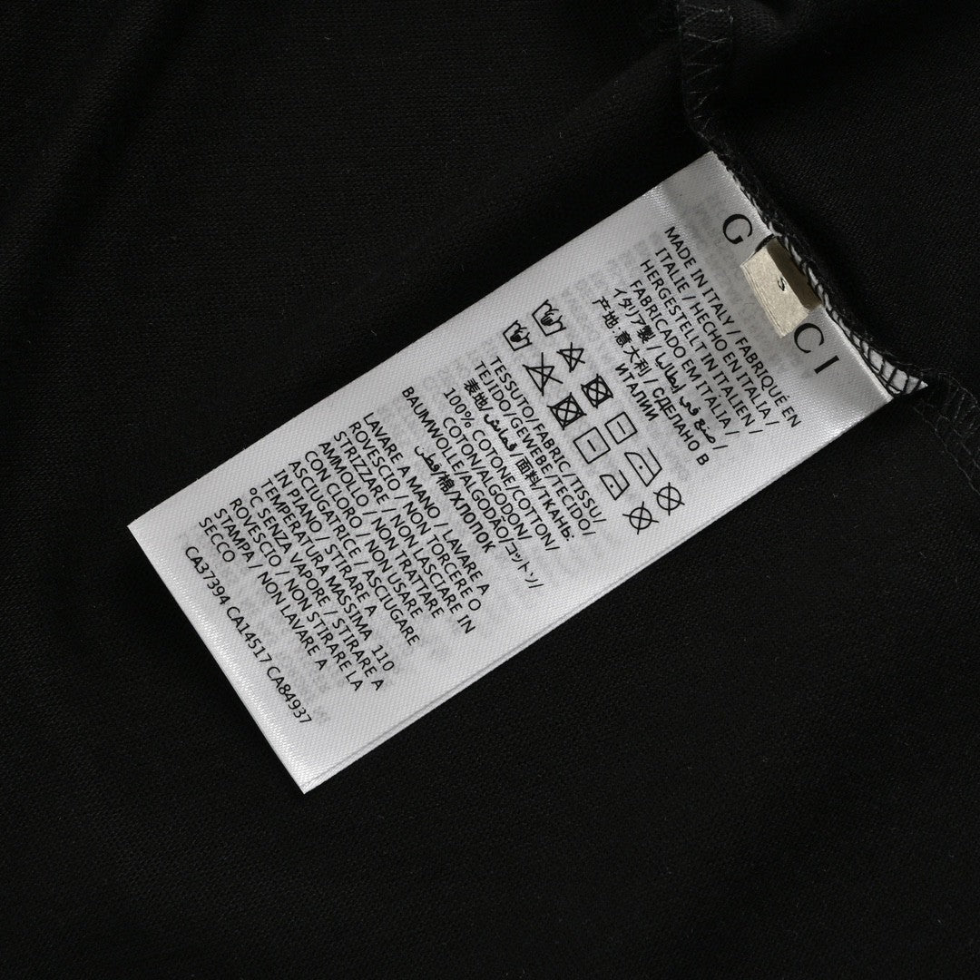 Gucci Black T-Shirt with Dragon Cartoon - logo - replica sneakers