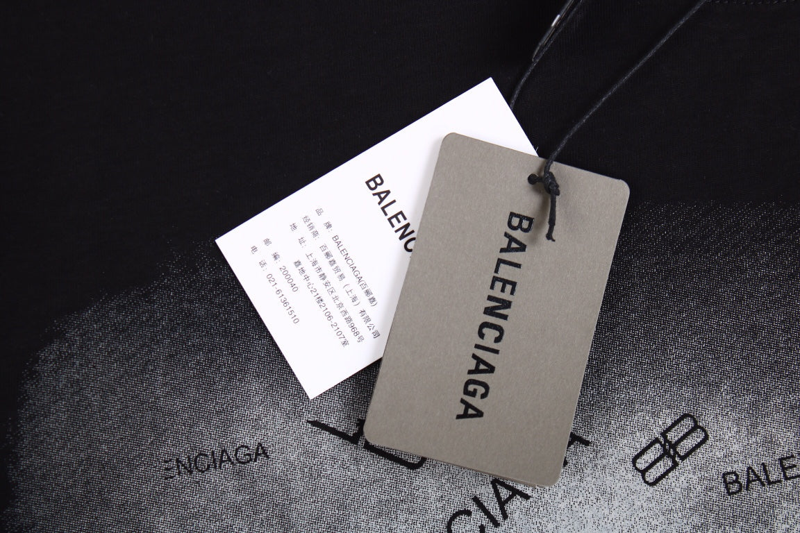 BALENCIAGA SPRAY LOGO T-SHIRT BLACK - detail - replica sneakers